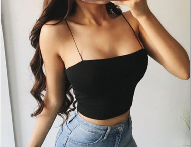 Sexy backless chest slim camisole top