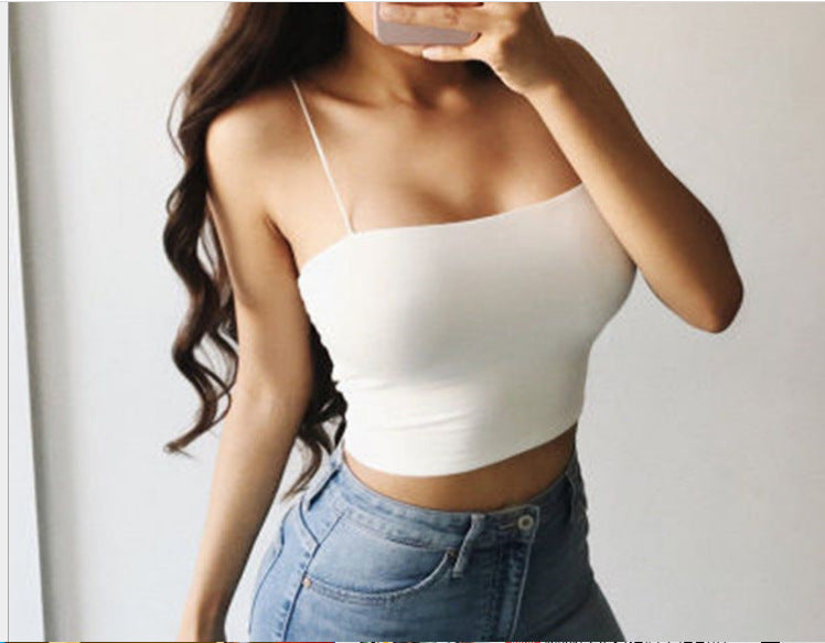 Sexy backless chest slim camisole top