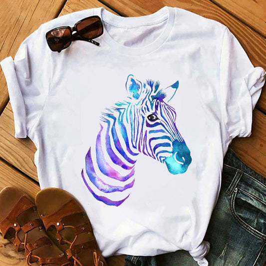 Women's Short-sleeved T-shirt Printed Amazon Bottoming Shirt Plus Size